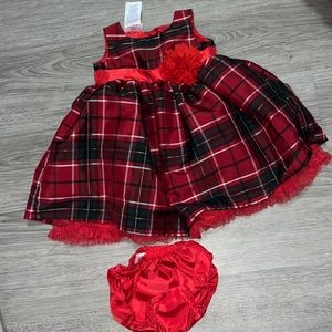 Red and black Christmas dress
